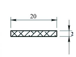 Пластина установочная для дверного резинового профиля Артикул: П-909121