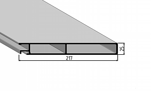 Профиль алюминиевый бортовой средний (3205 мм.) Артикул: Ал-8507025-32