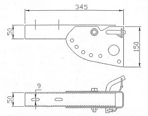 Кронштейн вертикальный 505 мм Артикул: Кр-591230